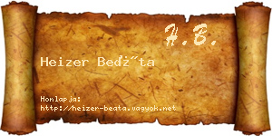 Heizer Beáta névjegykártya